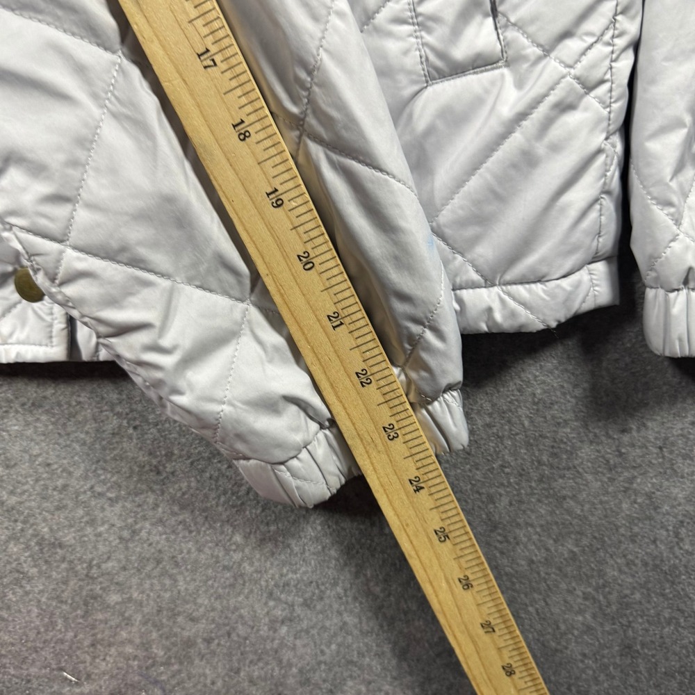 Patagonia Kids XXL 16-18 Diamond Quilted Jacket Light Grey Snap Front Insulated - Picture 8 of 9